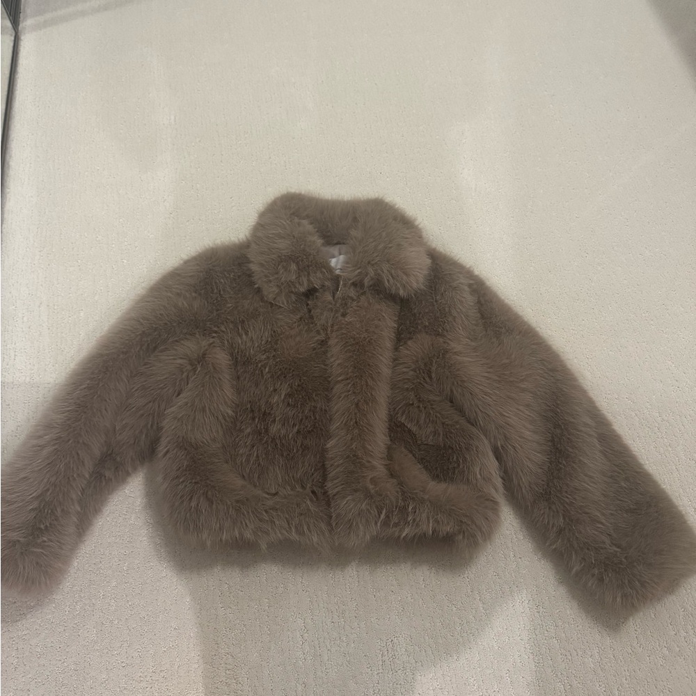 The Frankie Shop Hope Faux Fur jacket. Worn once. Perfect condition.